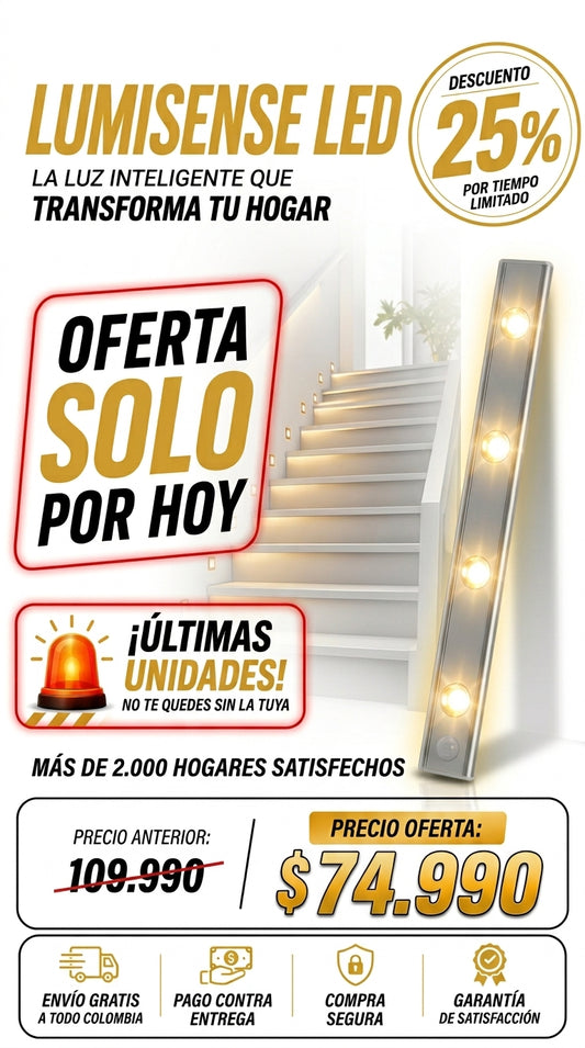 Lámpara led con sensor de movimiento - Ilumina automáticamente cada paso que das