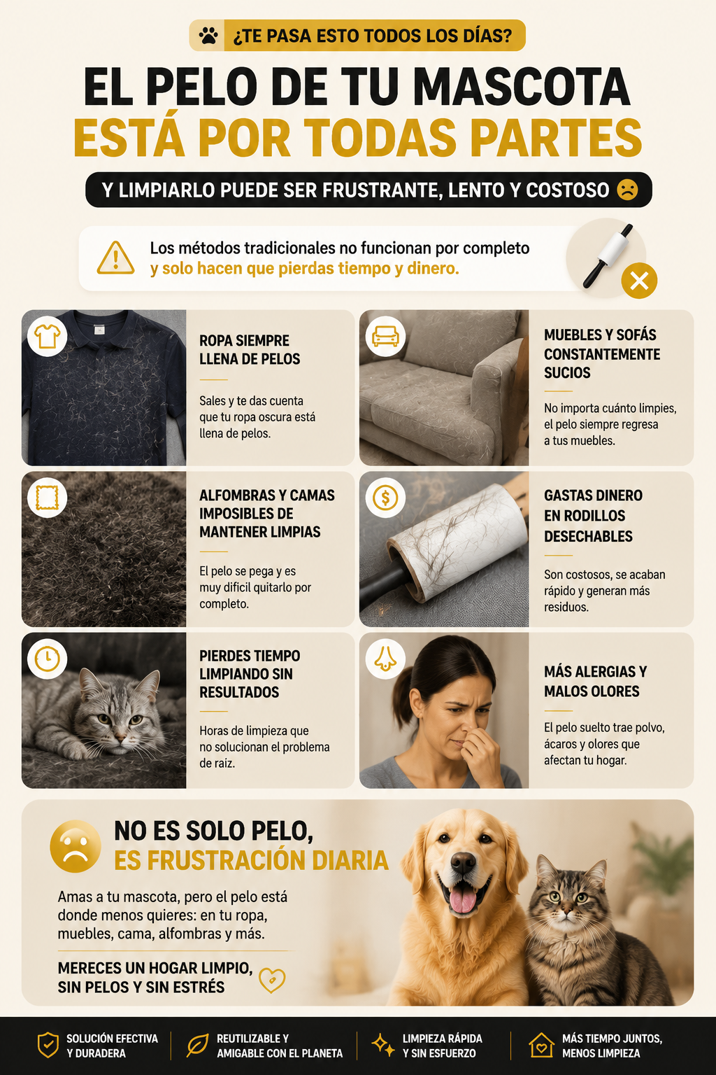 Tu ropa limpia, tu mascota feliz con PeluClean ¡POR TAN SOLO $59.990 COMPRANDO YA!