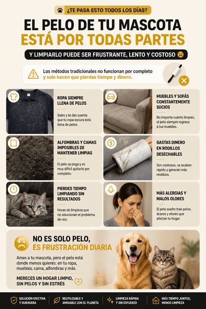 Tu ropa limpia, tu mascota feliz con PeluClean ¡POR TAN SOLO $59.990 COMPRANDO YA!