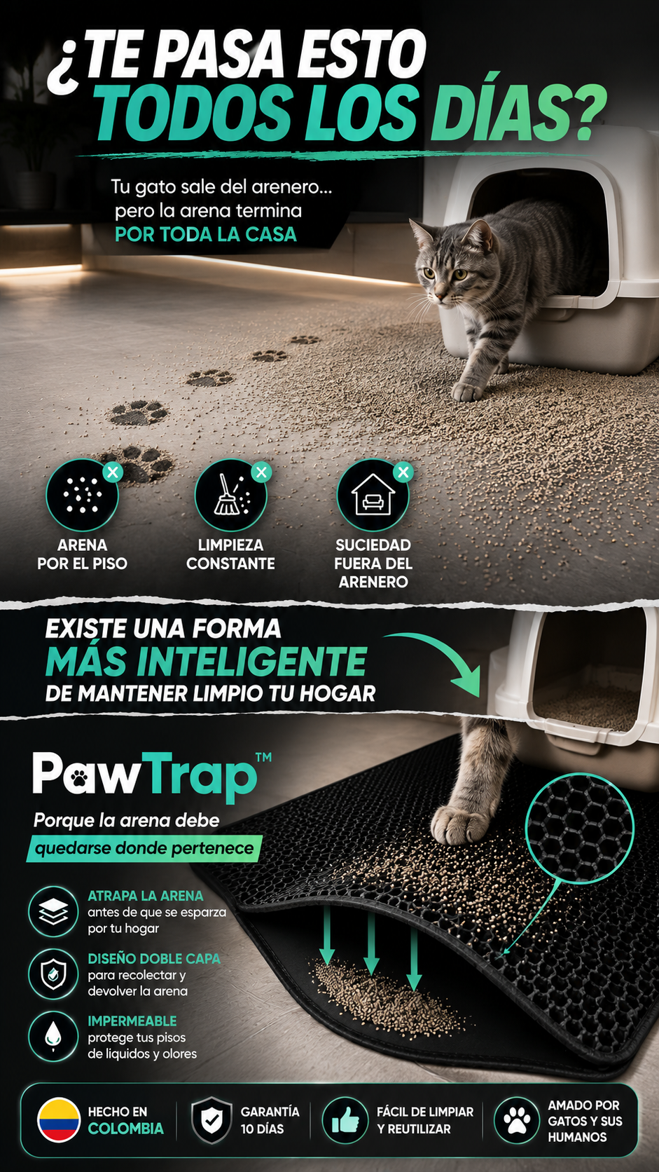 Porque la arena debe quedarse donde pertenece con PawTrap ¡POR TAN SOLO $48.990 COMPRANDO YA!