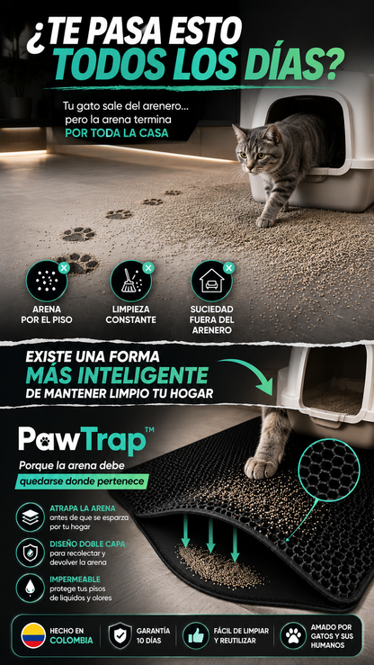Porque la arena debe quedarse donde pertenece con PawTrap ¡POR TAN SOLO $48.990 COMPRANDO YA!