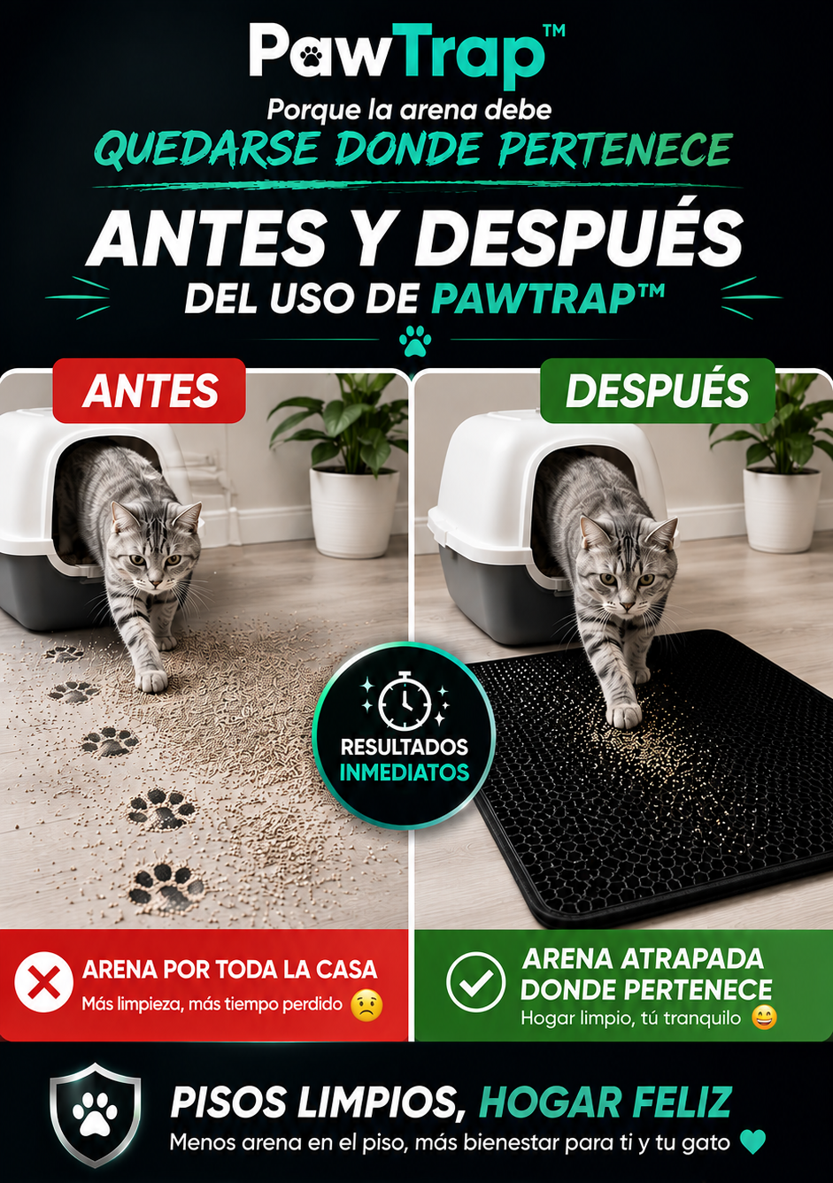 Porque la arena debe quedarse donde pertenece con PawTrap ¡POR TAN SOLO $48.990 COMPRANDO YA!