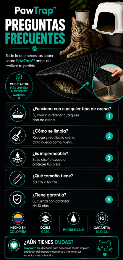Porque la arena debe quedarse donde pertenece con PawTrap ¡POR TAN SOLO $48.990 COMPRANDO YA!
