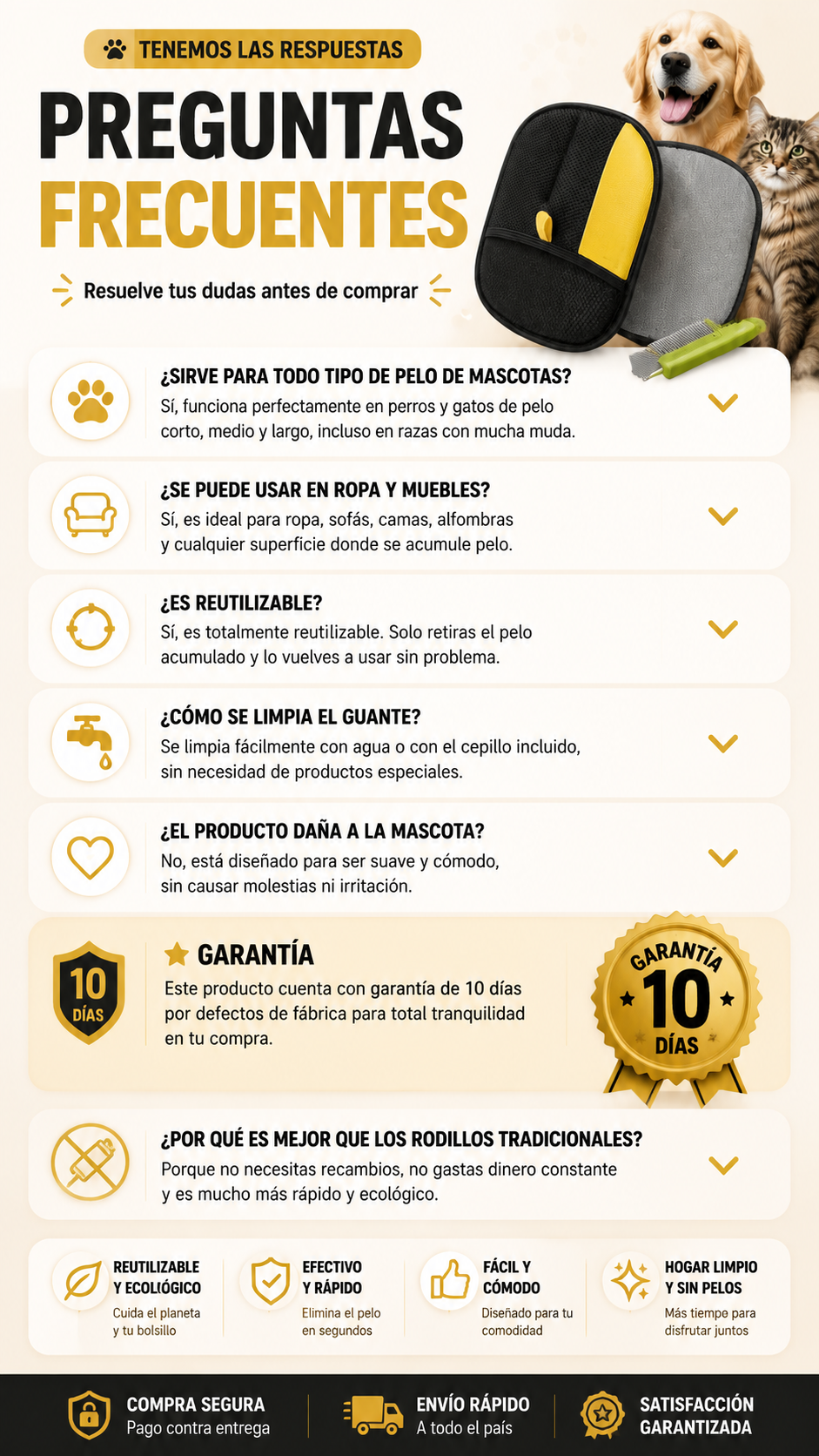 Tu ropa limpia, tu mascota feliz con PeluClean ¡POR TAN SOLO $59.990 COMPRANDO YA!