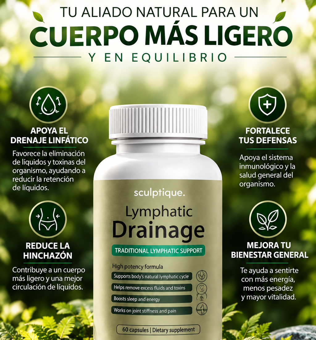Drenaje linfático de 60 cápsulas - Desinflama tu cuerpo y siéntete más definido