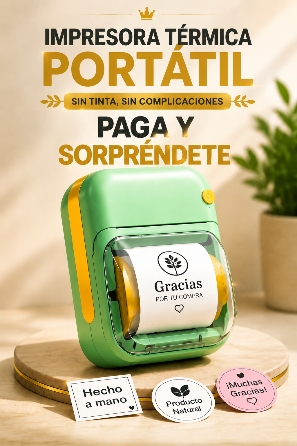 Pequeña en tamaño, enorme en posibilidades de impresión: Mini Impresora Portátil ¡POR TAN SOLO $109.990 COMPRANDO YA!