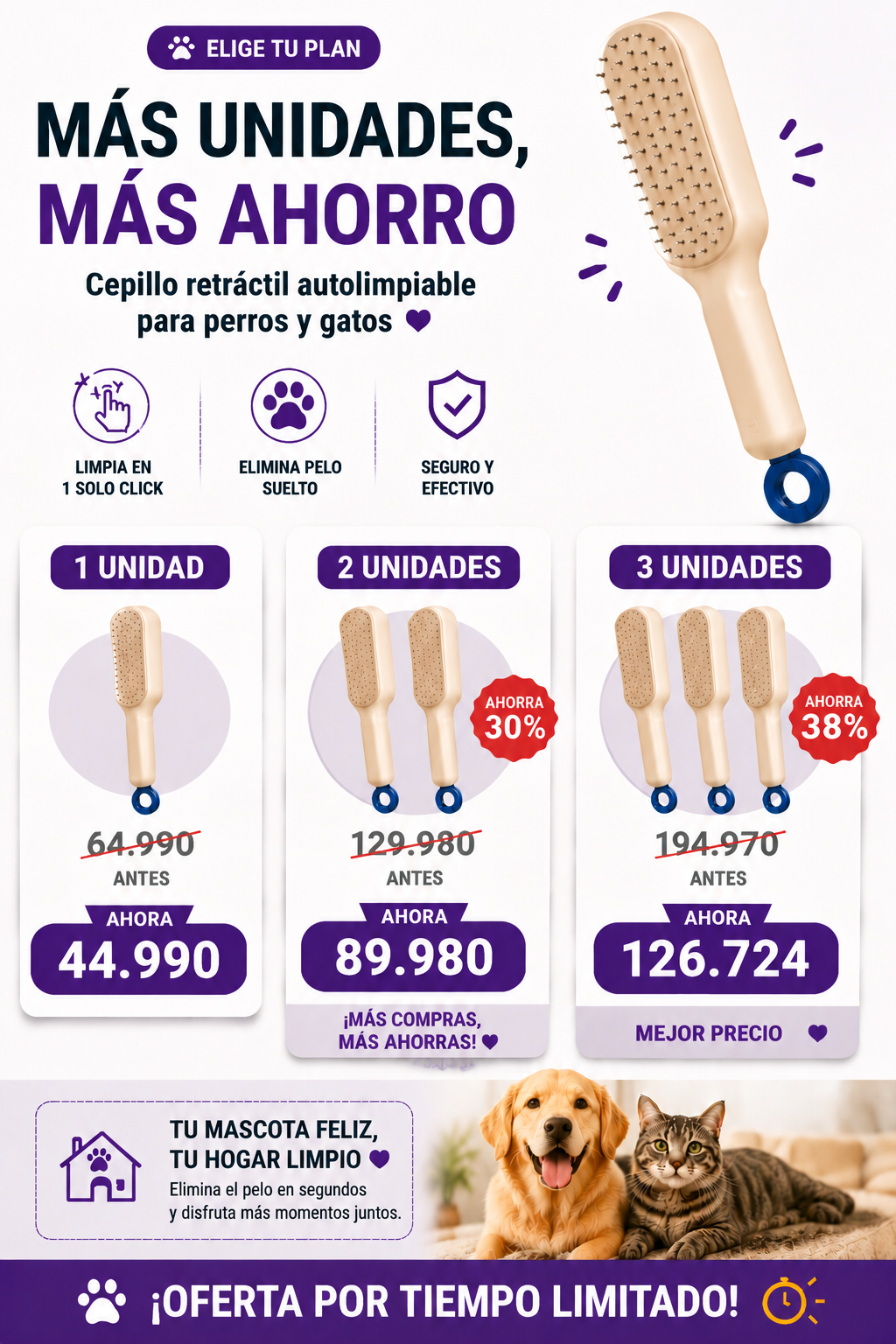 Menos tiempo limpiando, más tiempo brillando con HairFresh ¡POR TAN SOLO $44.990 COMPRANDO YA!
