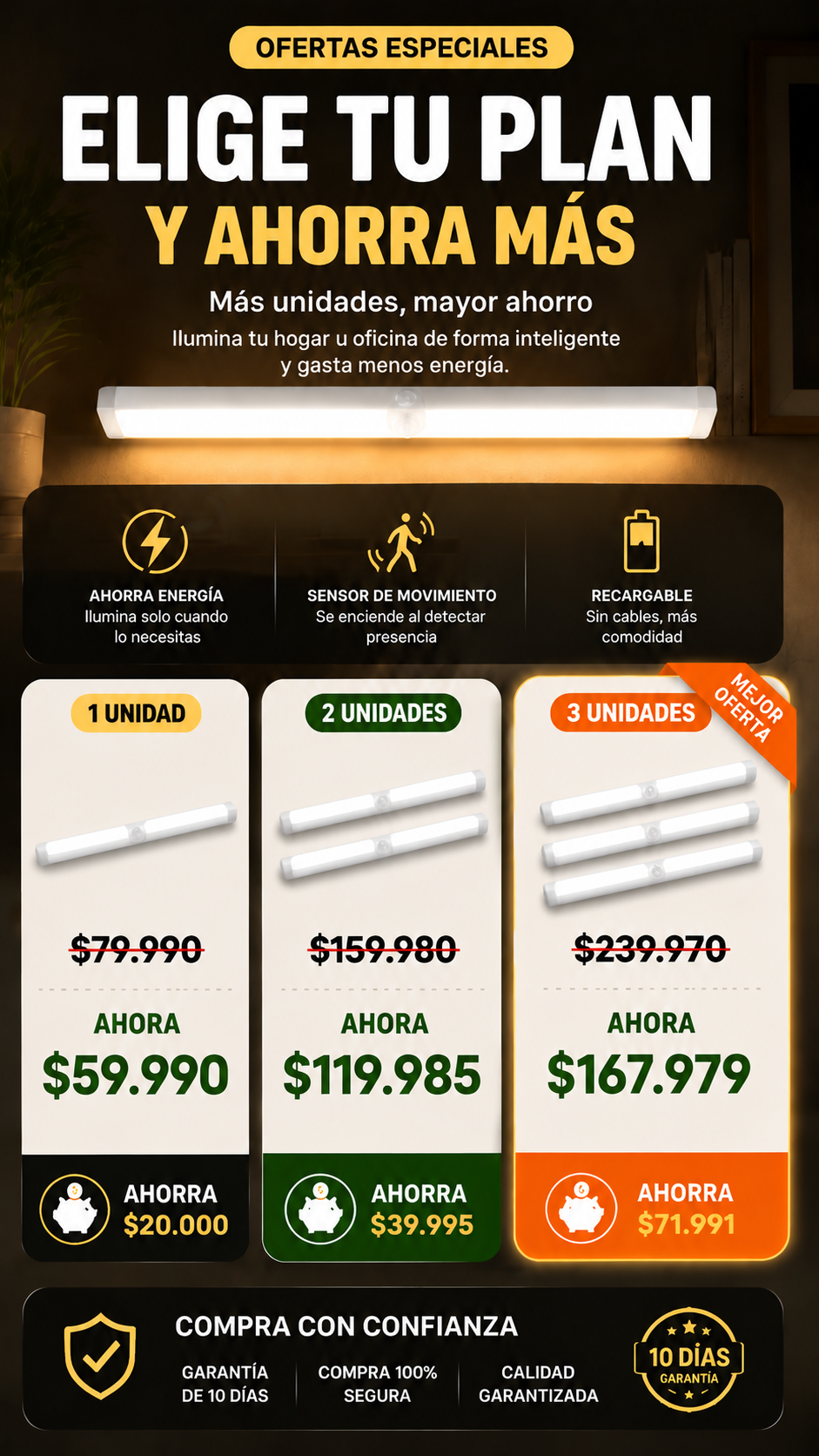 Cada paso merece la luz perfecta con LumiSense LED ¡POR TAN SOLO $59.990 COMPRANDO YA!