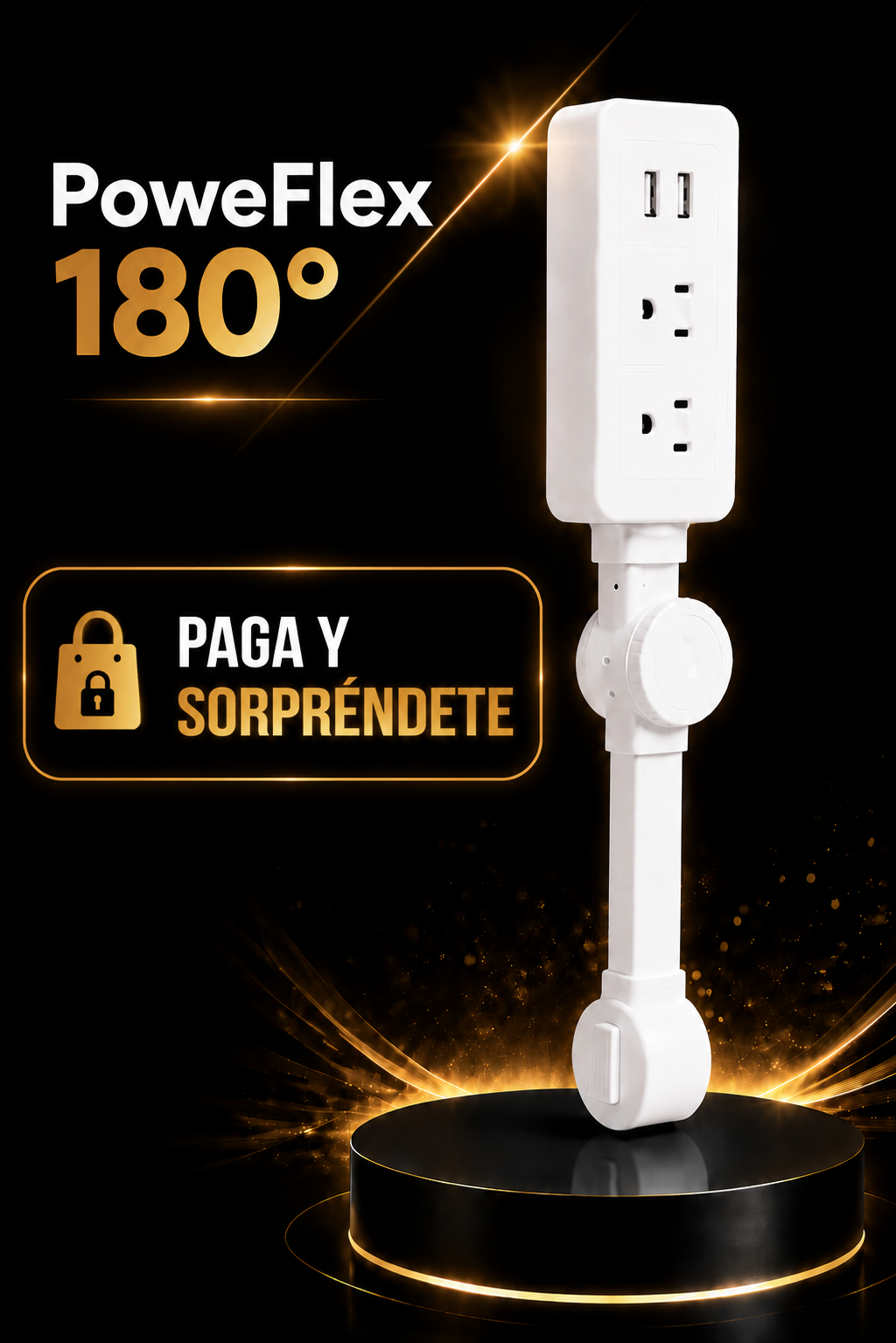 Olvídate de los enchufes incómodos con el PowerFlex 180° ¡POR TAN SOLO $119.990 COMPRANDO YA!