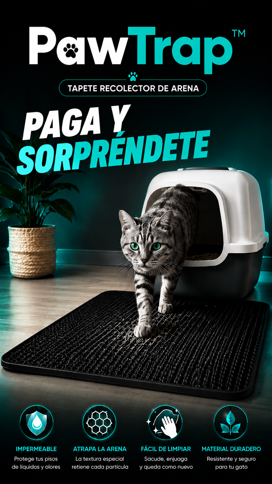 Porque la arena debe quedarse donde pertenece con PawTrap ¡POR TAN SOLO $48.990 COMPRANDO YA!