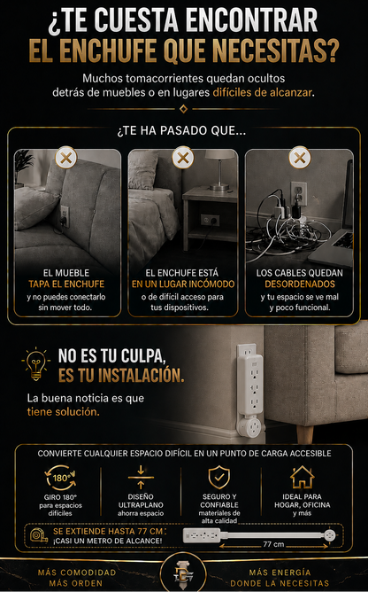 Olvídate de los enchufes incómodos con el PowerFlex 180° ¡POR TAN SOLO $119.990 COMPRANDO YA!